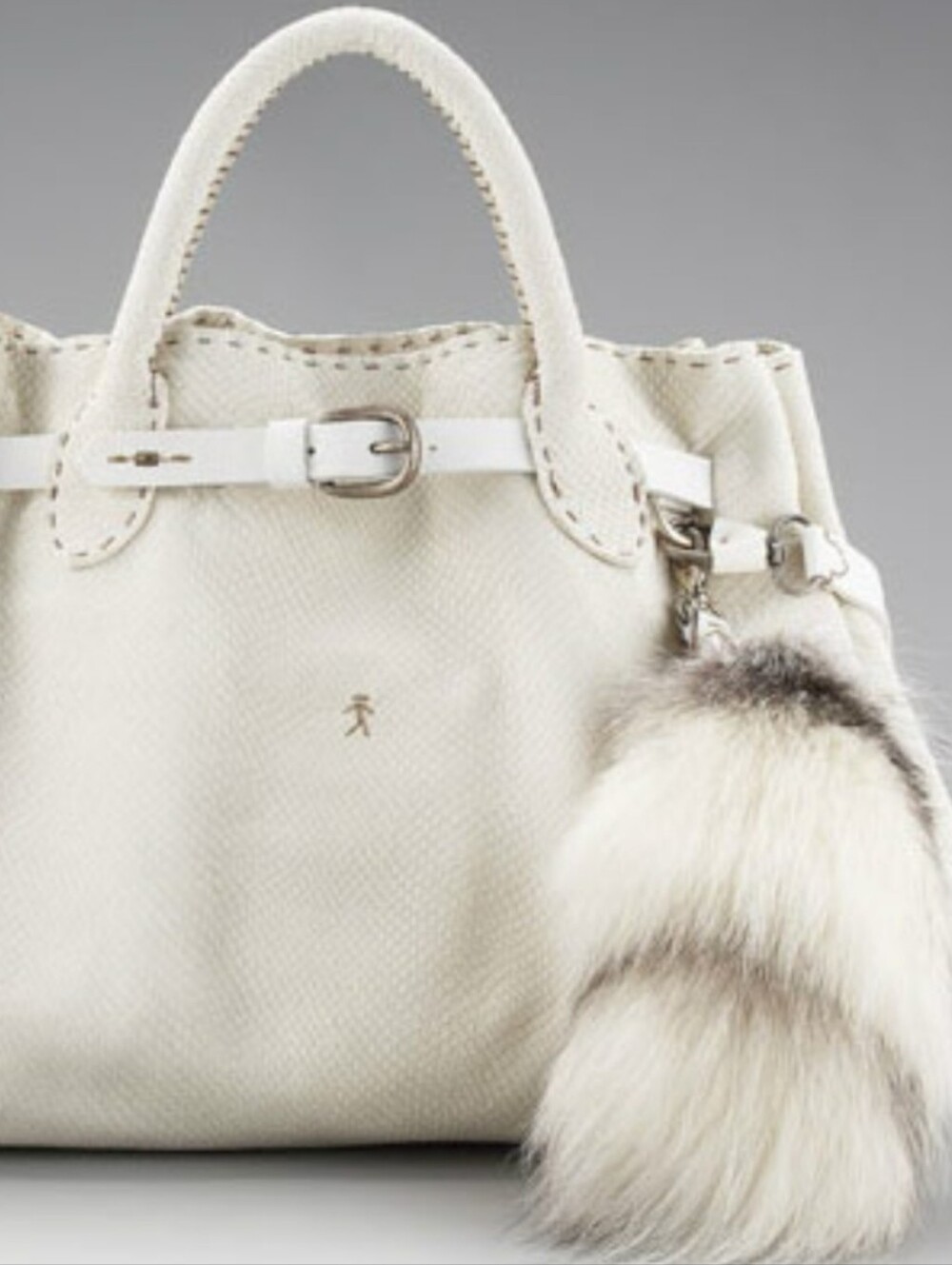 Real Fox Fur Furry Tail Keychain Bag Charm